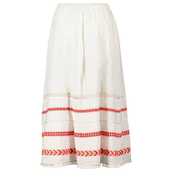 Superdry Nederdel Vintage Emb Maxi Hvid S Kvinde
