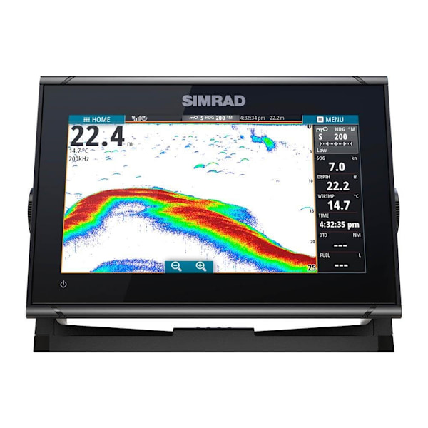 Simrad Anturin Kanssa Go9 Xse Row Med/hi/dwnscn Musta