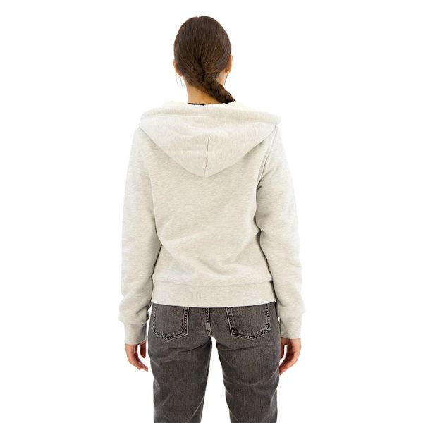 Superdry Essential Borg Lined Sweatshirt Med Dragkedja Grå L Kvinna