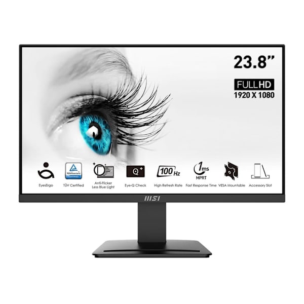 Msi Pro Mp2412 23.8´´ Full Hd Va Lcd 100hz Skærm Sort