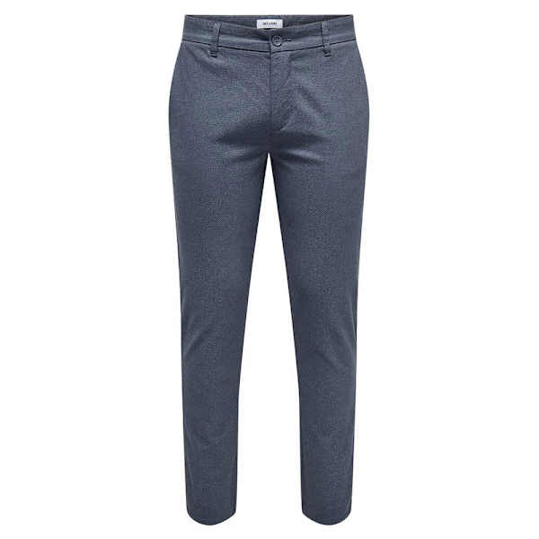 Only & Sons Mark Pete Slim Dobby 0058 Chinobyxor Blå 30 / 30 Man
