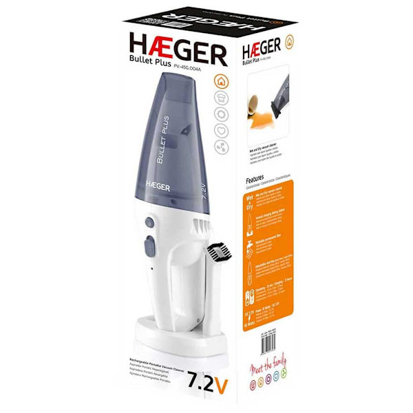 Haeger Håndstøvsuger Pv45g004a 40w Hvid One Size / EU Plug Grå, Hvid