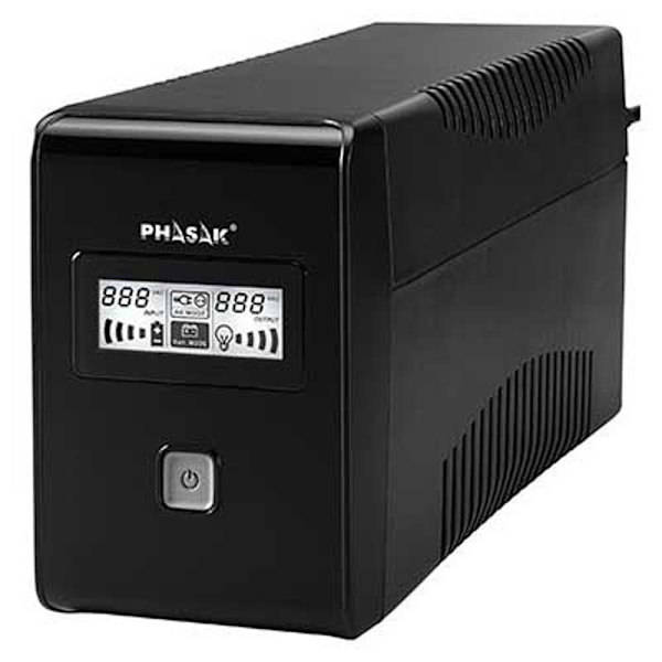 Phasak Ups Ph 9465 650va Sort One Size / EU Plug Sort