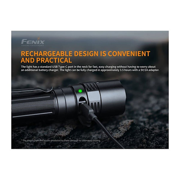 Fenix Led Lommelygte Fnx Pd40r V2.0 3000 Lumens Sort