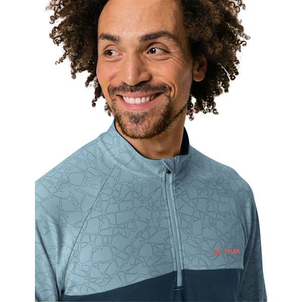 Vaude Bike Virt Qzip Ii T-shirt Med Lång ärm Blå M Man