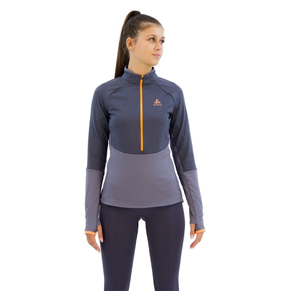 Odlo Descent Cw 200 Fleece Med Halv Dragkedja Blå XS Kvinna