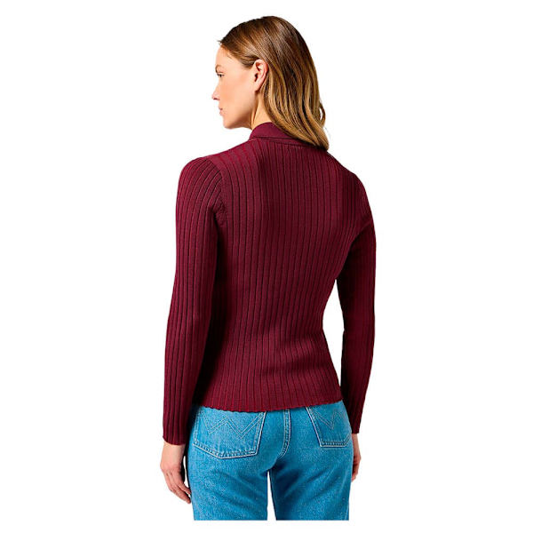 Wrangler 112356484 Polo Med Lange ærmer Rød M Kvinde