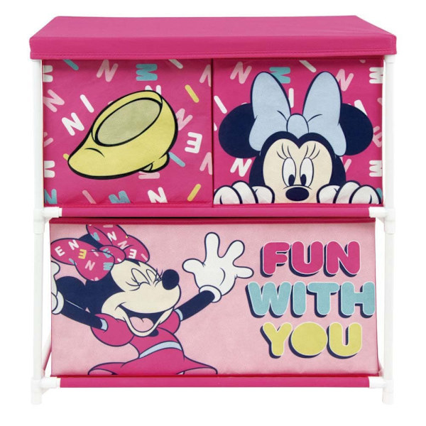 Disney Skuffe Minnie Opbevaringshylde 3 Rosa