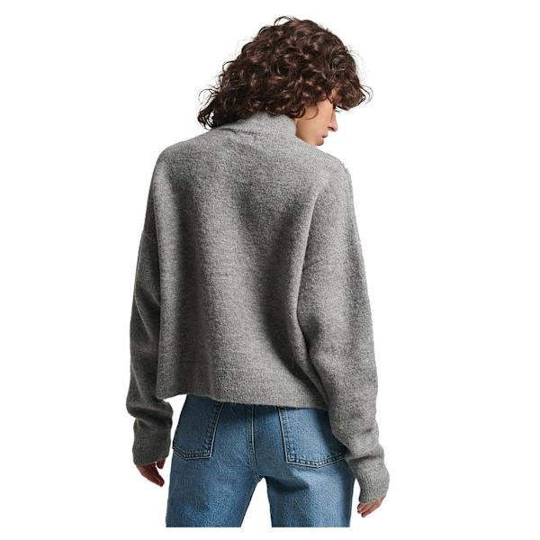 Superdry Tröja Vintage Essential Mock Neck Grå M Kvinna