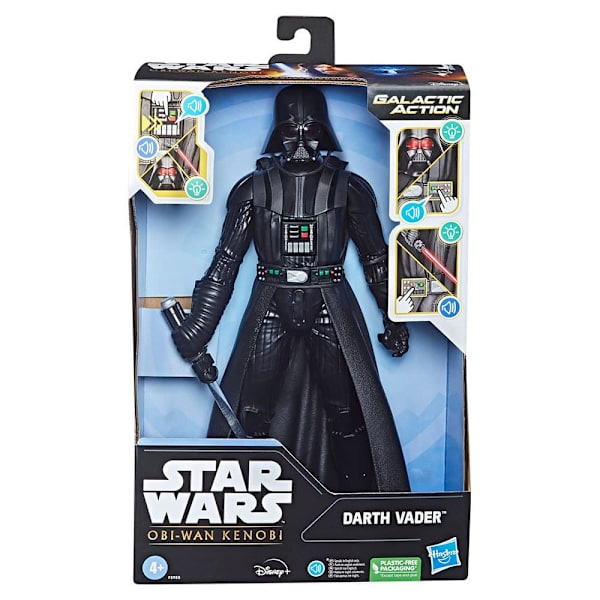 Star Wars Galaktisk Handling Electrónica Interactiva Figur Darth Vader Figura Sort