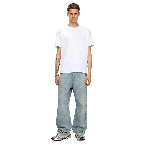 Diesel T Adjust Microdiv T-shirt Med Korte ærmer Hvid M Mand