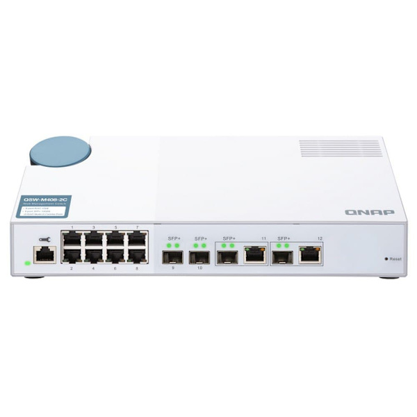 Qnap Qsw-m408-2c 8 Port 1gbps 2 Port 1 Hvid