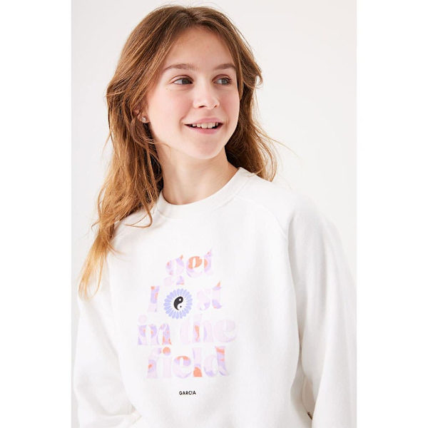 Garcia Sweatshirt G32463 Hvid 10-11 Years Pige