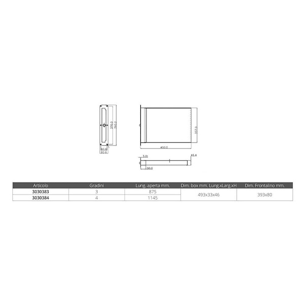 Oem Marine 3030383 3 Steg Rostfri Stål Stege Durchsichtig