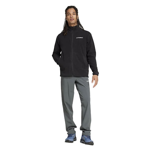 Adidas Multi Essentials Fleecejakke Med Fuld Lynlås Sort M Mand