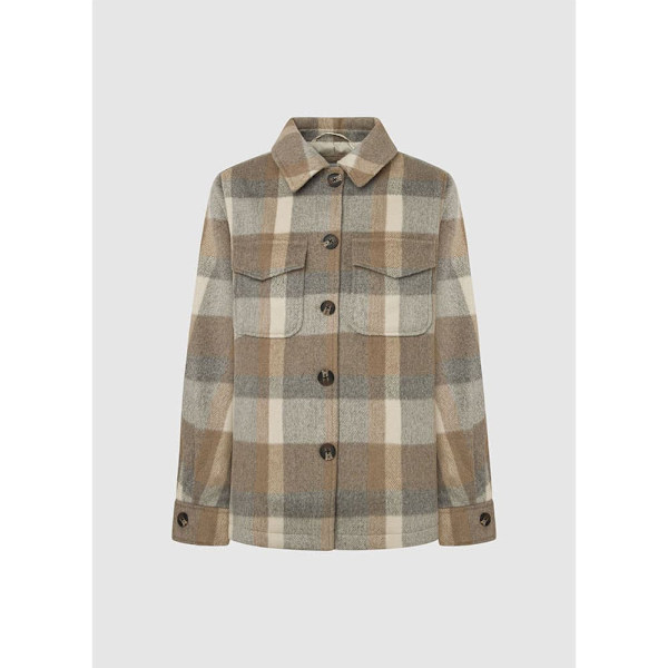 Pepe Jeans Cameron Jakke Beige,Grå M Kvinde
