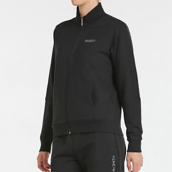 John Smith Sweatshirt Med Fuld Lynlås Layar Sort L Kvinde