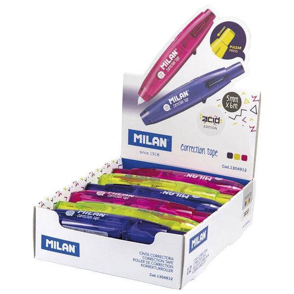 Milan Udstillingsboks 12 5 Mm X 6 M Pusher Rettelse Bånd 5 Mm X 6 M Flerfarvet