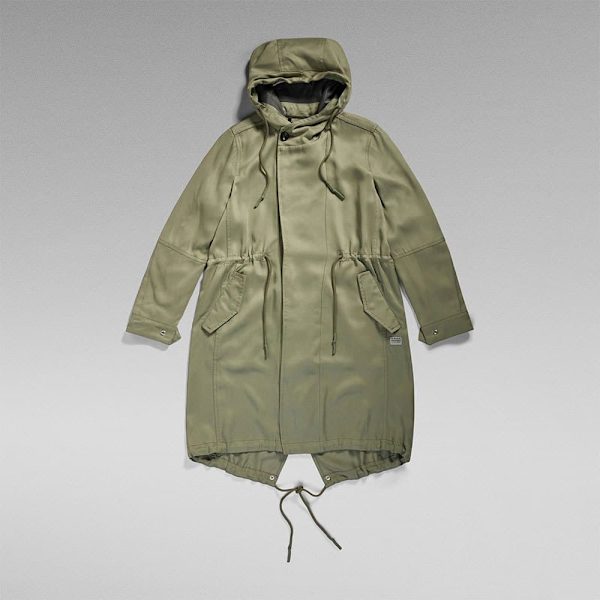 G-star Fluid Fishtail Parka Grönt L Kvinna