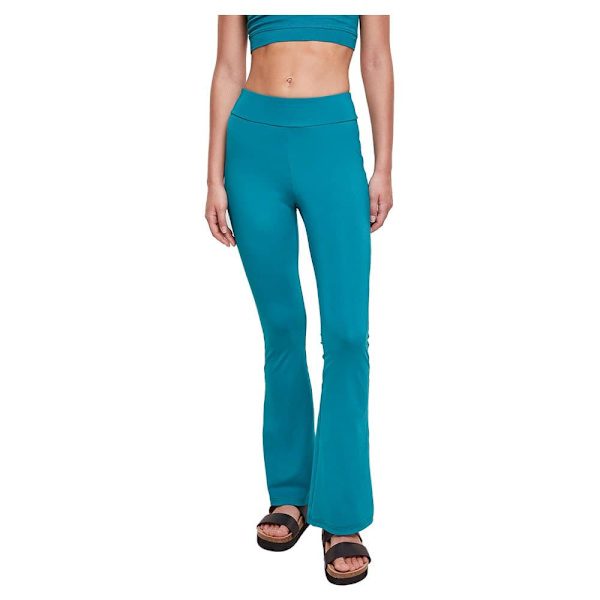 Urban Classics Recycled Flared High Waist Leggings Grøn 4XL Kvinde