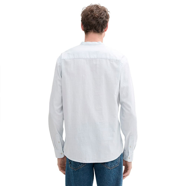 Tom Tailor Structured Pitkähihainen Kauluspaita Valkoinen 2XL Mies