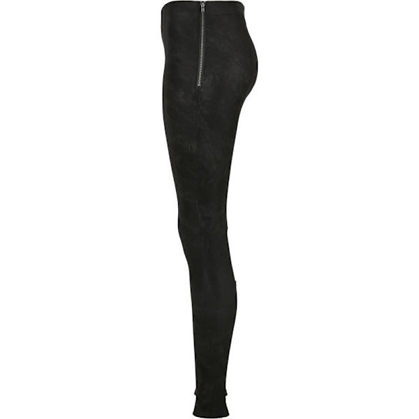 Urban Classics Bukser Washed Faux Leather Sort S Kvinde