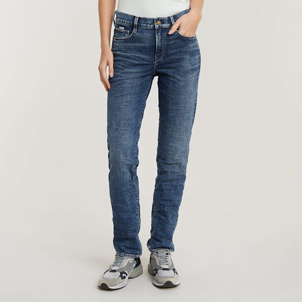 G-star Strace Straight Fit Jeans Blå 31 / 34 Kvinna