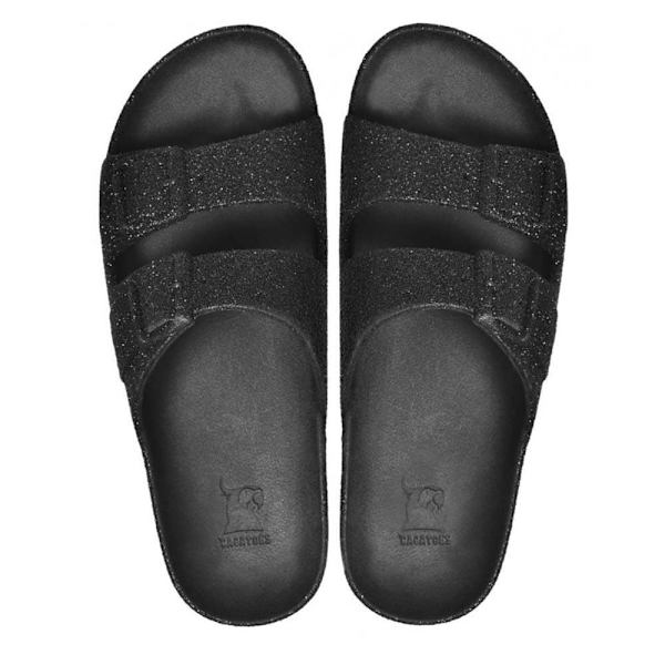 Cacatoes Slides Caipirinha Glitter Svart EU 38 Kvinna