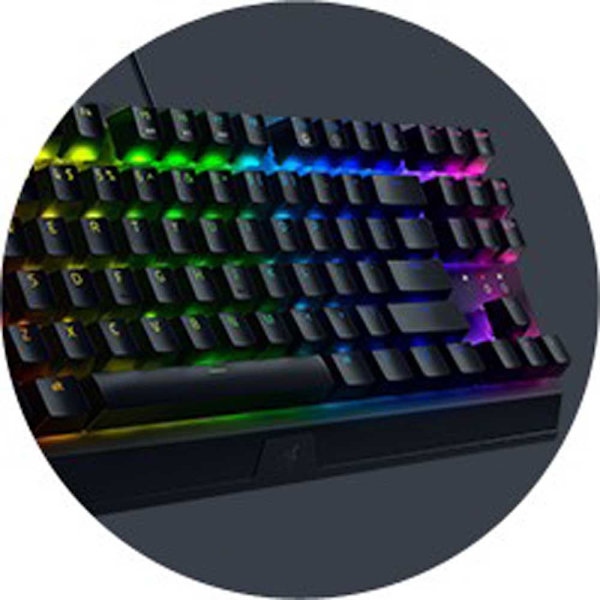 Razer Pelinäppäimistö Blackwidow V3 Tenkeyless Yellow Switch Musta Spanish QWERTY