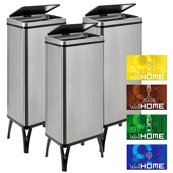 Wellhome Smarte Skraldespande 60l 3 Enheder