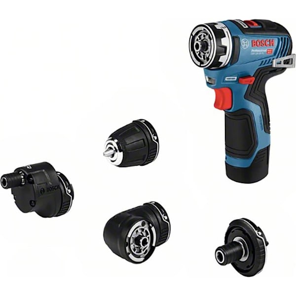 Bosch Professional Elektrisk Skruetrækker Gsr12v-35fc+gfa12h/12b+2x3ah+gal+lb Søvfarvet
