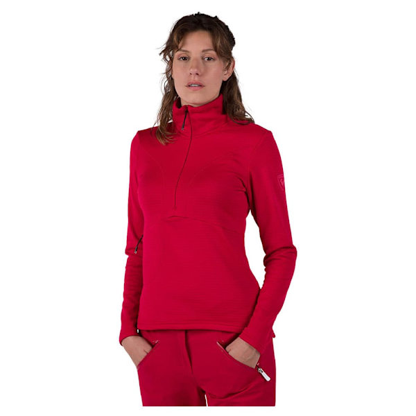 Rossignol Blackside Fleece Med Halv Dragkedja Röd XL Kvinna