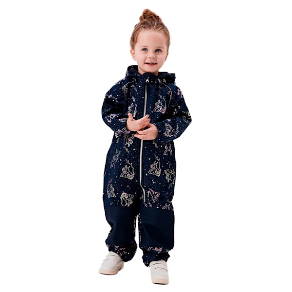 Name It Alfa08 Softshellil Mini Overall Blå 4 Years Flicka