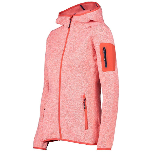 Cmp Fleece Med Huva Jacket 3h19826 Orange XS Kvinna
