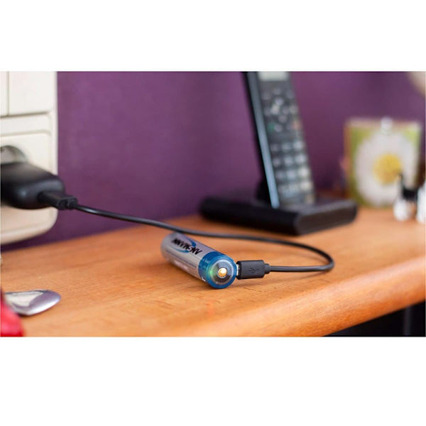 Ansmann Li-ion 18650 3400mah 3.6v Micro-usb 1307-0003 Batterier Blå,Søvfarvet