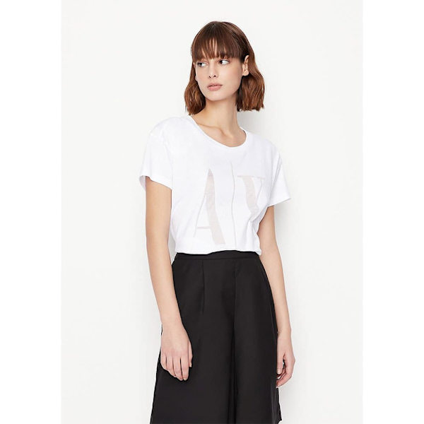 Armani Exchange 8nythx_yj8xz Lyhythihainen T-paita Valkoinen XS Nainen
