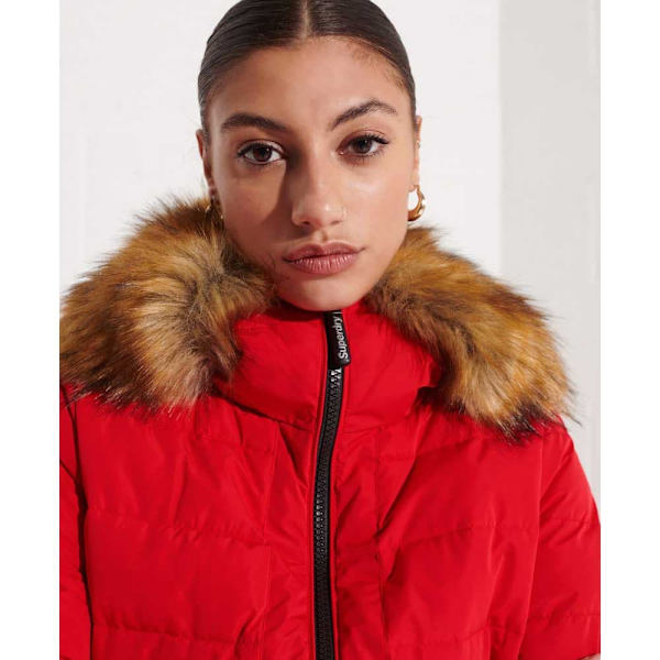Superdry Takki New Arctic Long Puffer Punainen XS Nainen