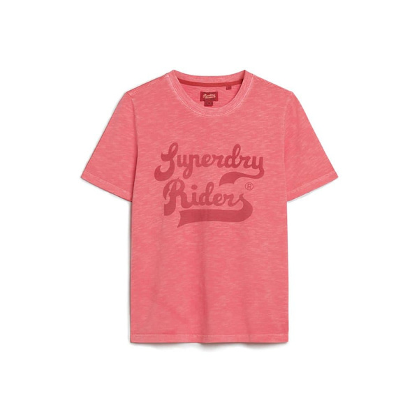 Superdry Archive Kiss Print Relaxed T-shirt Med Korta ärmar Rosa M Kvinna