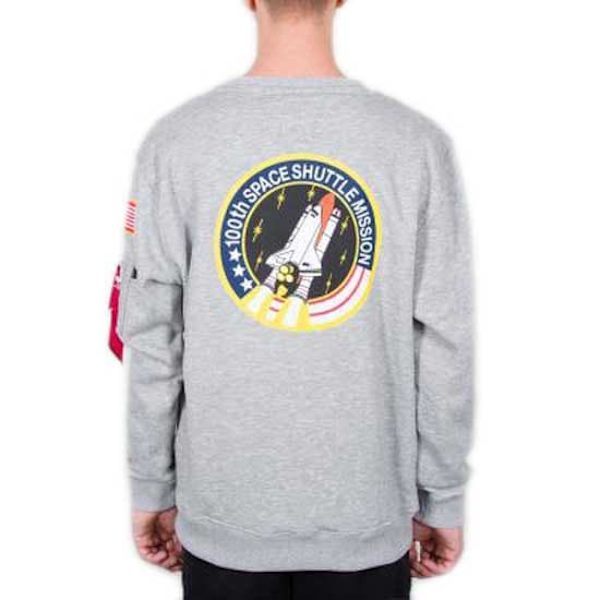 Alpha Industries Space Shuttle Sweatshirt Grå XS Mand