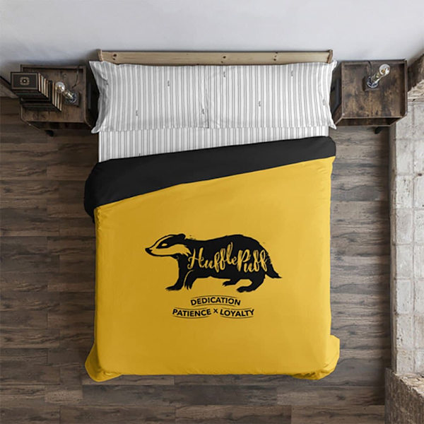 Play Fabrics Påslakan Med Knappar Hufflepuff-värderingar För 135/140 Säng 220x220 Cm