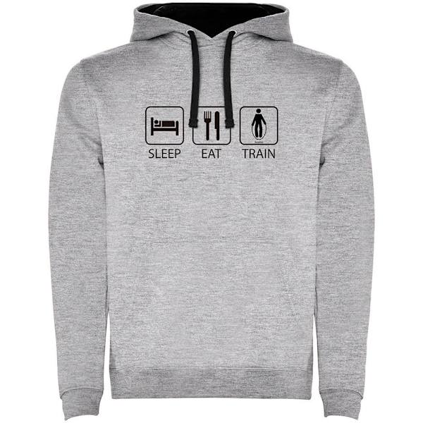 Kruskis Hættetrøje Sleep Eat And Train Two-colour Grå XL Mand