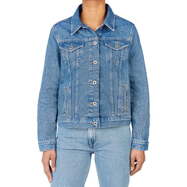 Pepe Jeans Regular Jeansjacka Blå L Kvinna
