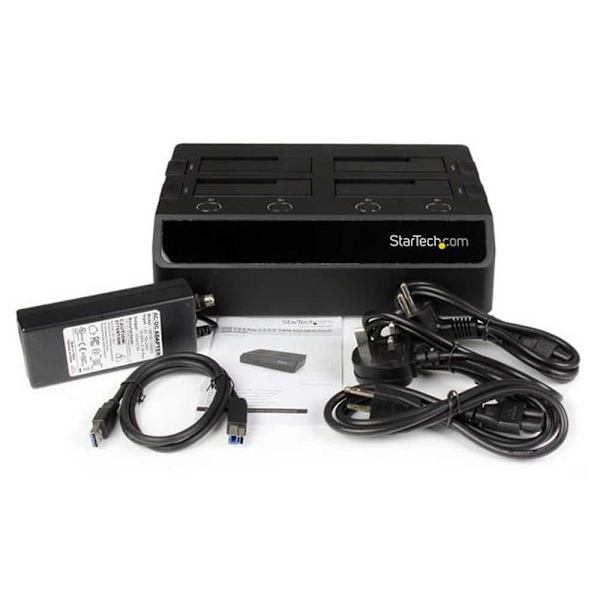 Startech Hdd/ssd Dockingstation Sdock4u33 Sdock4u33 2,5/3,5´´ 4 Bugter Sort