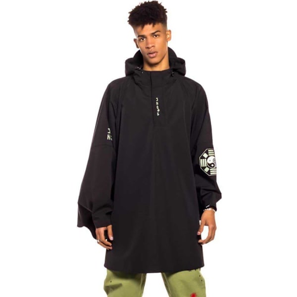 Grimey Space Hammu Regnfrakke Sort XL Mand