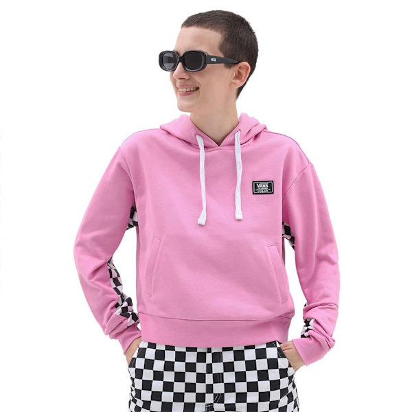 Vans Boom Boom Check It Tröja Med Huva Rosa L Kvinna