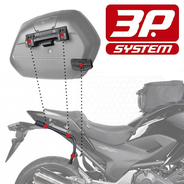 Shad 3p Suzuki V-strom 650 Sida Fall Passande Suzuki V-strom 650 Svart