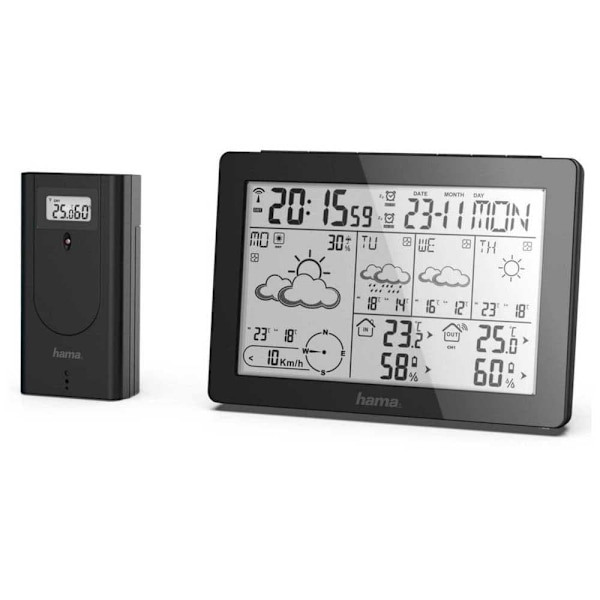 Hama Termometer Och Hygrometer Meteotime Svart