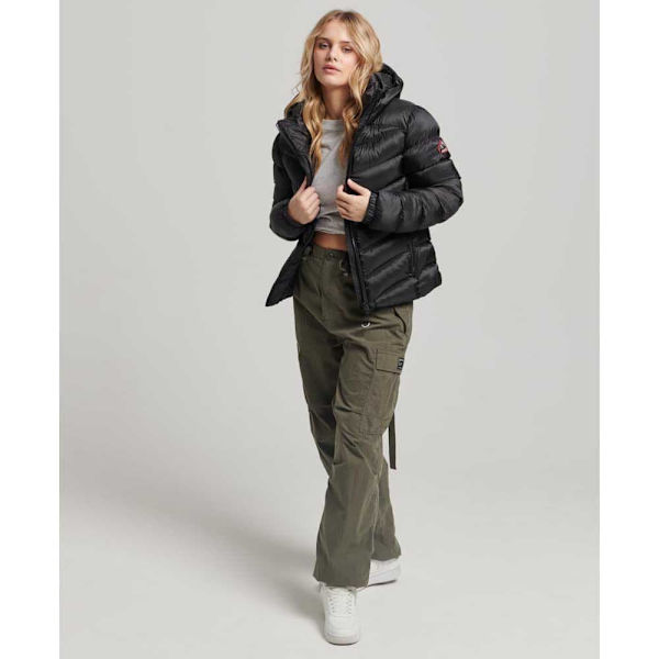 Superdry Polstret Jakke Fuji Sort XS Kvinde