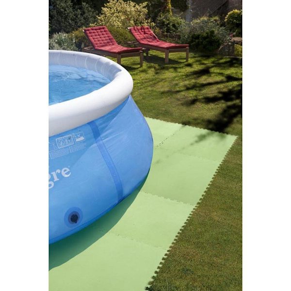 Gre Poolgulv Protector 4.5 Mm 9 Enheder Grøn 81 x 81 cm