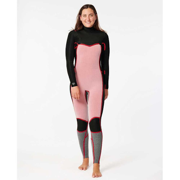 Rip Curl Langærmet Neoprendragt Med Brystlynlås D/patrol 4/3 Mm Sort 10